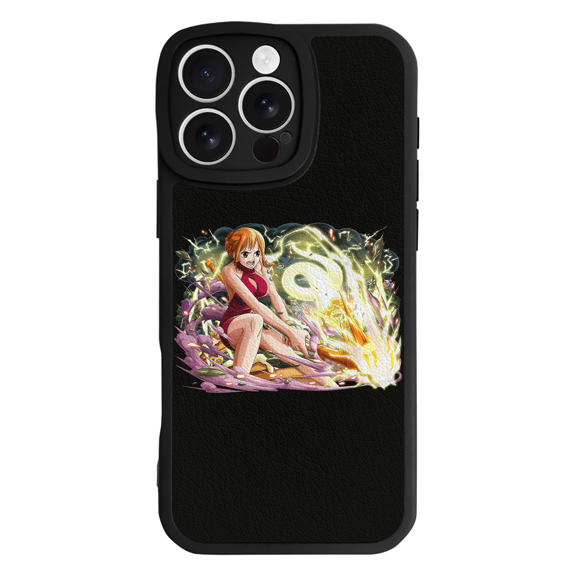 （画像用） ワンピース ナミ ONE PIECE Nami 【iPhone 16シリーズ対応】シリコンスマホケース（レザー調） 材質：シリコン